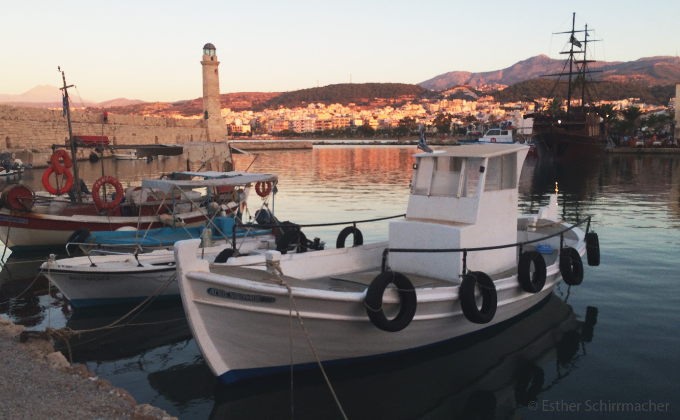 Ein Urlaub auf Kreta: Der Hafen von Rethymno